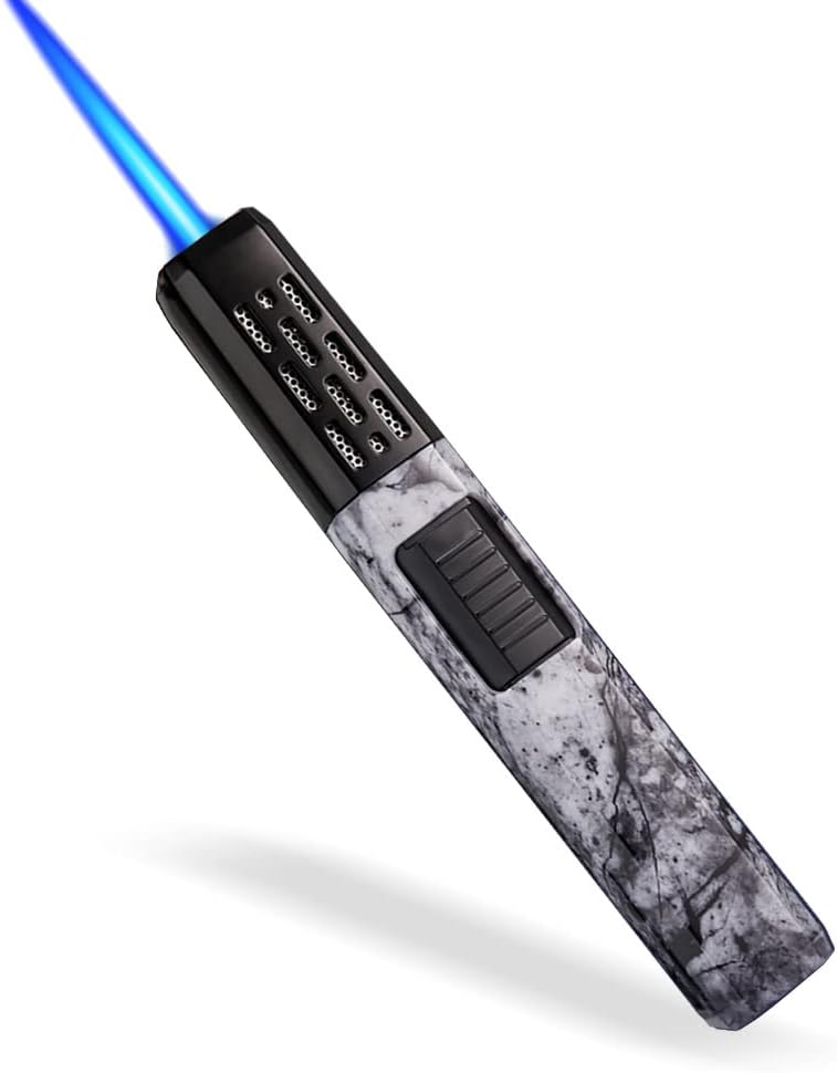 PROMISE Encendedor de antorcha de butano, recargable para bolígrafo, encendedor de butano ajustable con llama de chorro para parrilla, barbacoa,