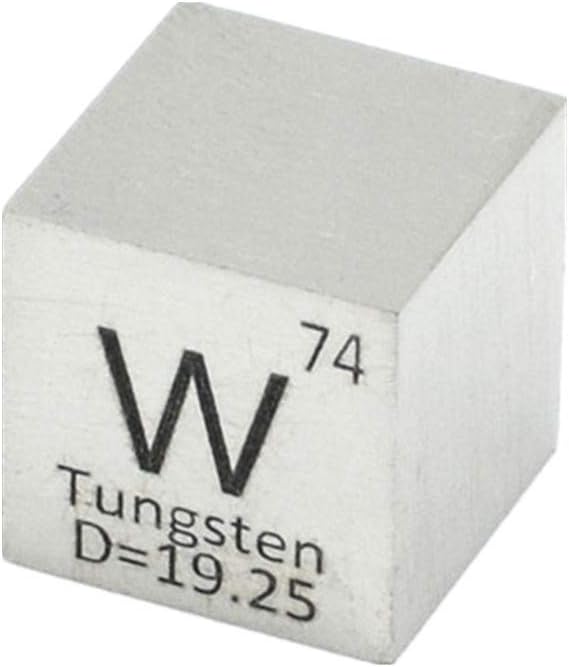 Juego de cubos de elementos de 0.394 in, cubos de densidad de hasta 99,99 % de pureza, colección periódica de cobalto, itrio, tungsteno, niobio,