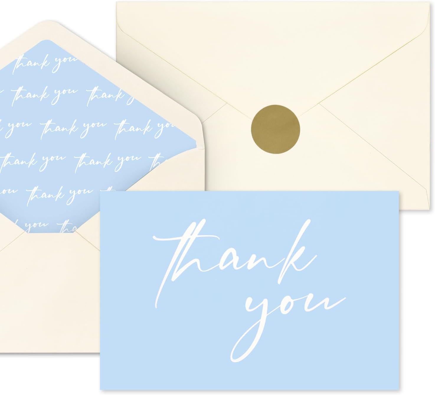 AZAZA Tarjetas de agradecimiento para baby shower, tarjetas de agradecimiento para niños con sobres, tarjetas de agradecimiento de 4 x 6 pulgadas