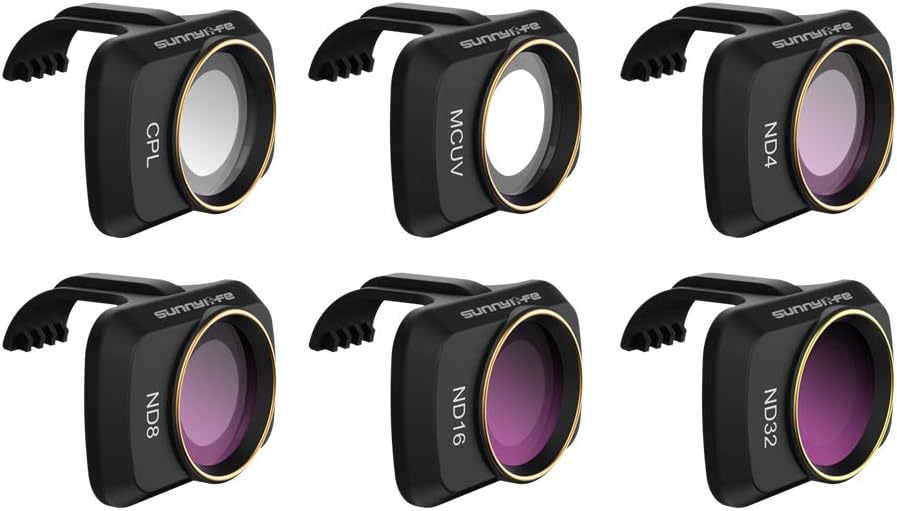 Kit de filtro ND para DJI Mavic Mini2MiniMini SE Drone, DJI Mini 2 kit de filtro de lentes, paquete de 6 (CPL, MCUV, ND4, ND8, ND16, ND32)