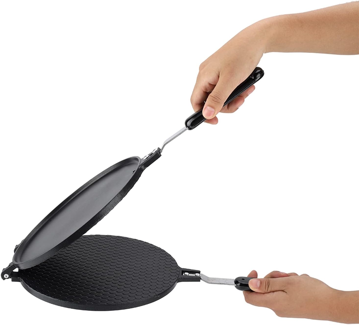 Plato de herramientas para hacer rollos de huevos, sartén grande negra para hacer utensilios, herramienta de moldeo Molde Molde Plato Plato Sartén,