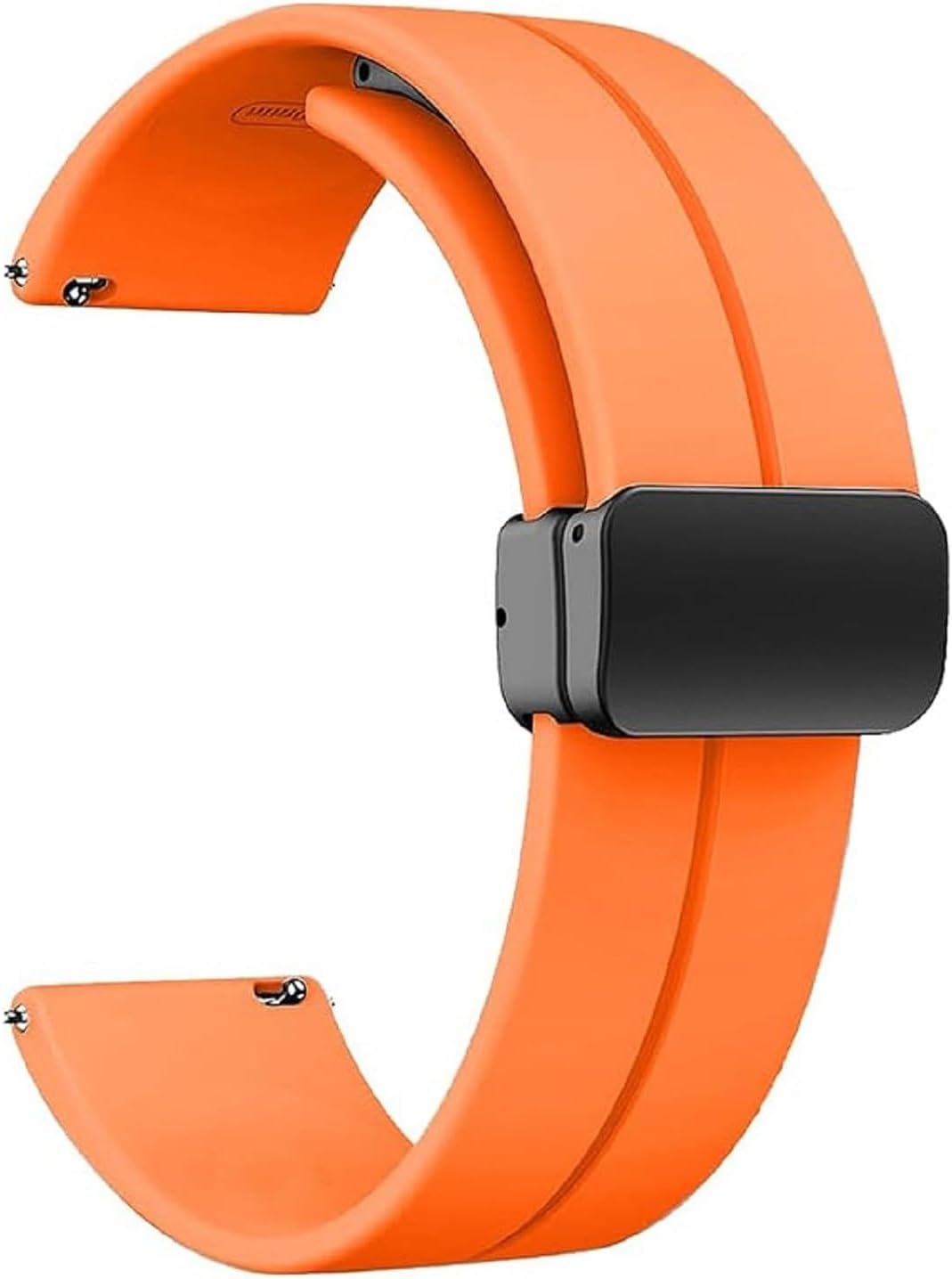 Correas de silicona universales de 0.748 in, 0.787 in y 0.866 in, correas de reloj deportivo de liberación rápida con hebilla plegable magnética