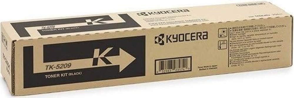 Kyocera Cartucho de tóner negro modelo TK-5209K 1T02R50CS0 para uso con impresoras multifuncionales a color Kyocera TASKalfa 356ci y CS-356ci A4,