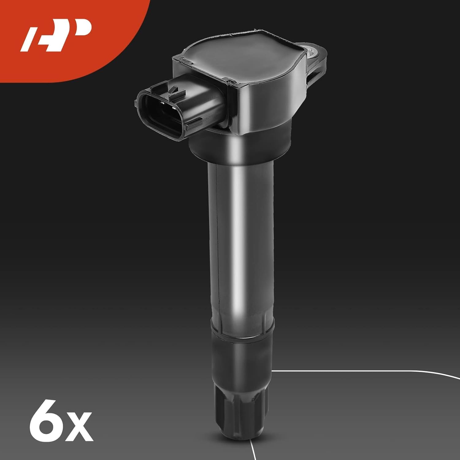 A-Premium Juego de 6 bobinas de encendido y bujías de iridio compatibles con Mitsubishi Galant 2009, Endeavor 2010-2011, 3.8L, repuesto # NGK7092,