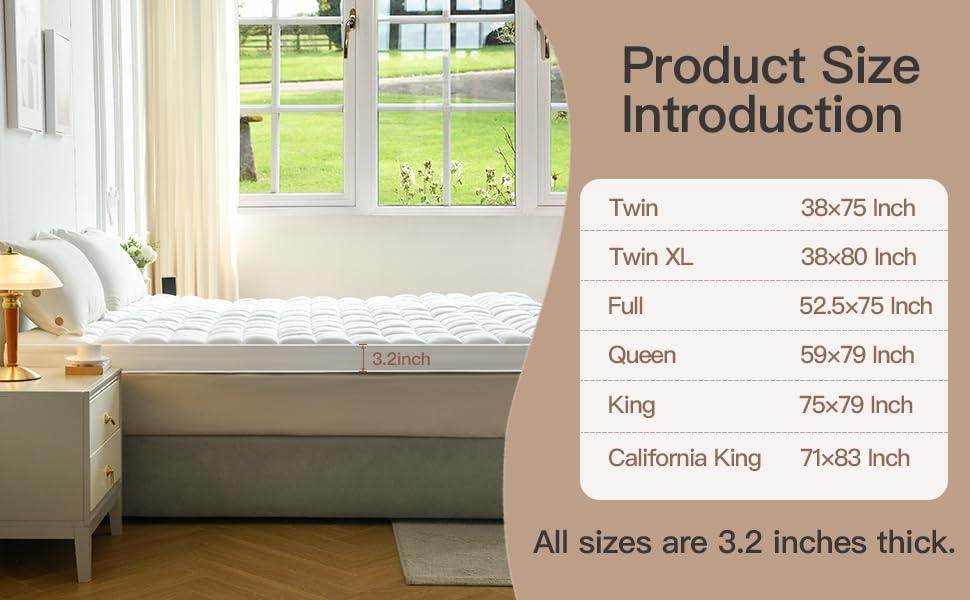 BEDENSIT Cubrecolchón tamaño Queen, 100% algodón extra grueso 5D+3D Snow Soft Funda de colchón Funda de colchón Cubrecolchón de cama, calidad de
