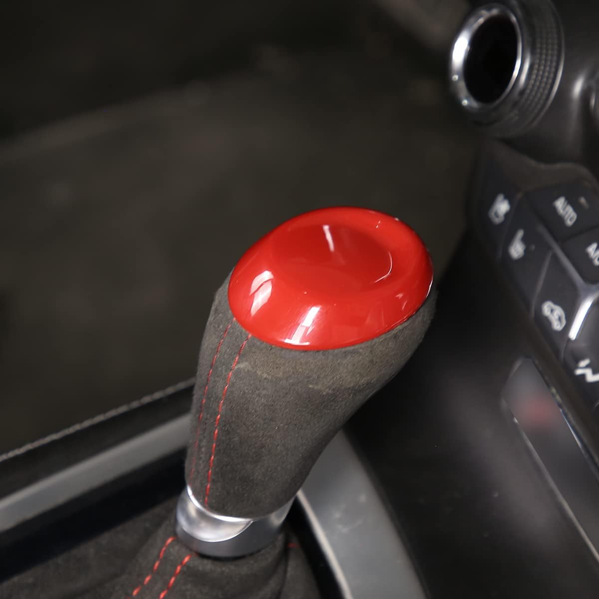 TINKI Accesorios interiores para Chevrolet Corvette C7 2014-2019, accesorios para el interior de la perilla de la palanca de cambios, accesorios