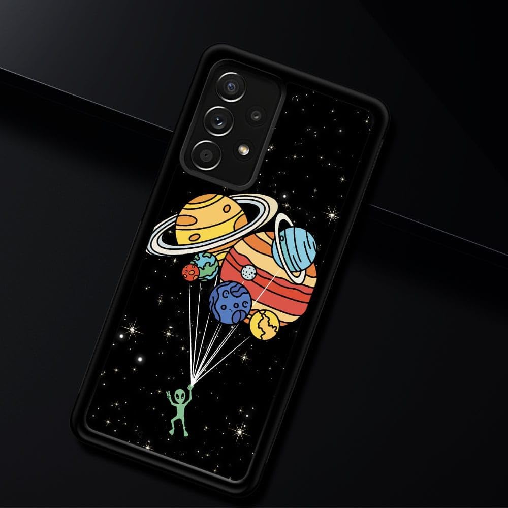 Funda compatible con Samsung Galaxy A53 5G, sistema solar de globo alienígena, diseño de patrón increíble, a prueba de golpes, antiarañazos, carcasa