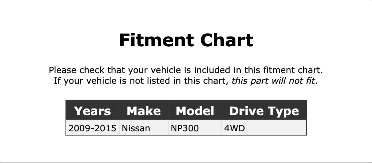 Front Right Lower Suspension Control Arm and Ball Joint Assembly Compatible With Nissan NP300 4WD 2009 2010 2011 2012 2013 2014 2015 PC-565411