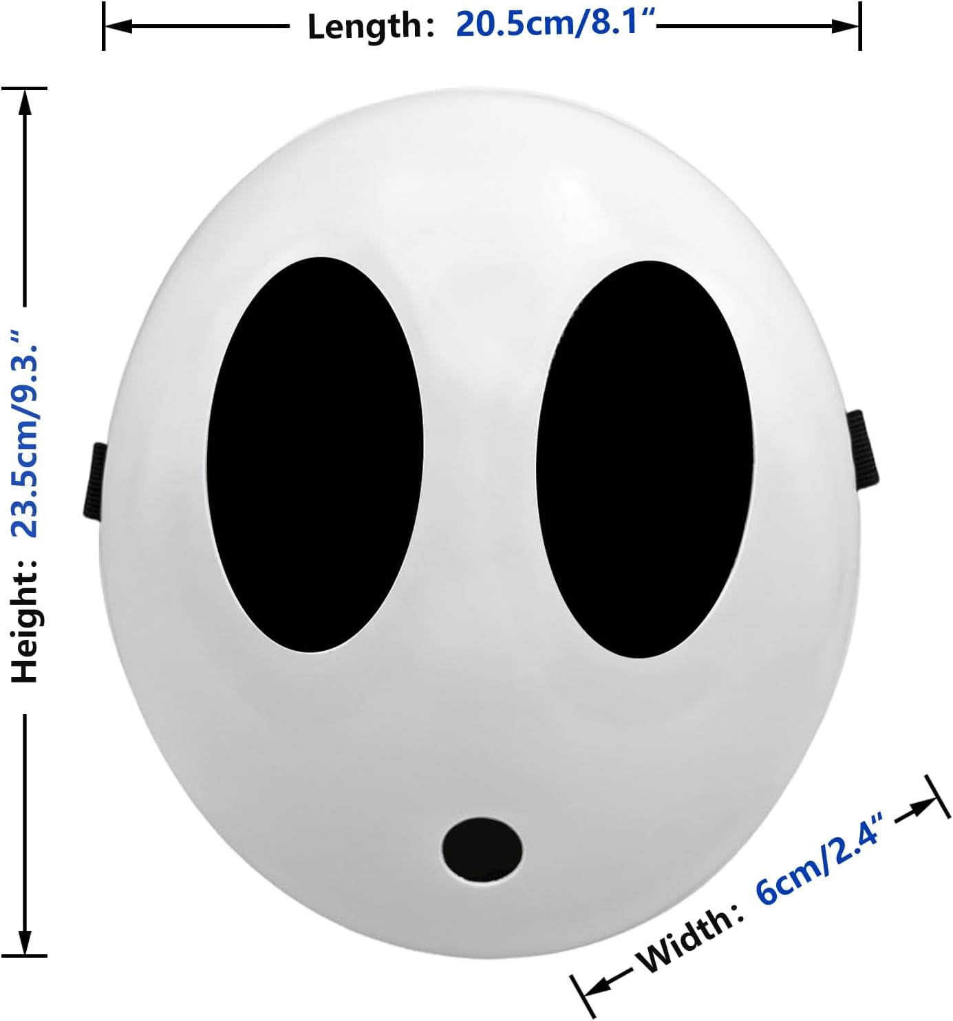 Máscara de chico tímido, máscara de anime blanca, máscara de Halloween, máscara divertida para disfraz de Halloween, accesorios de cosplay
