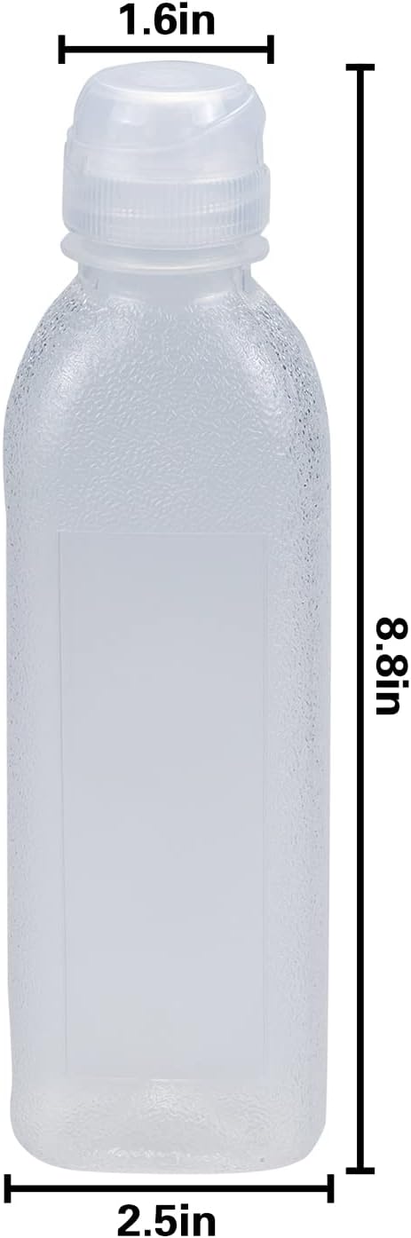 Fardtry Con tapa, botella de extrusión de condimentos, condimento de 16 onzas, condimento controlado, 5 en total, muy adecuado para colocar