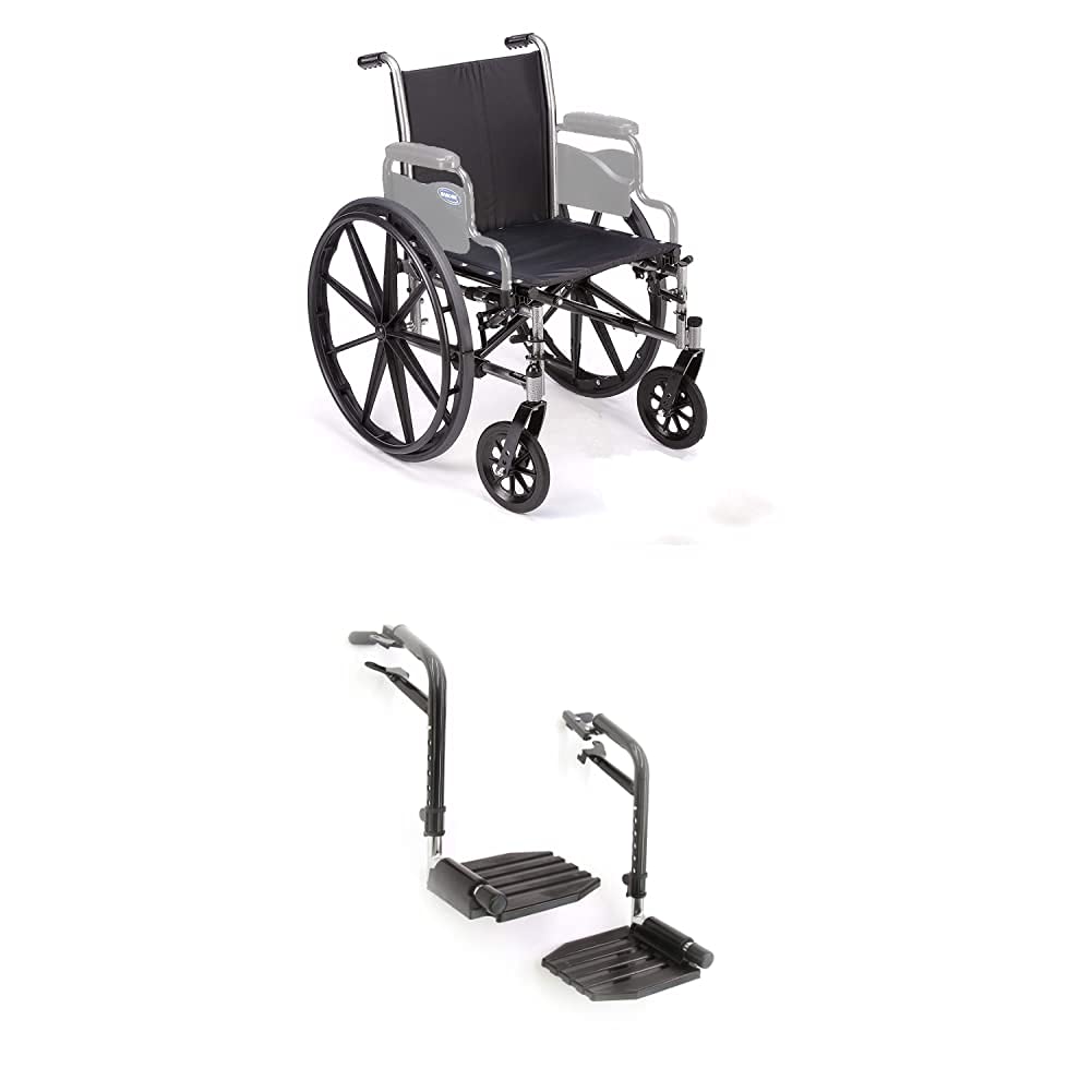 Invacare Series Tracer SX5 – Silla de ruedas plegable para adultos con asiento de 20 pulgadas de ancho y reposapiés y brazos completos