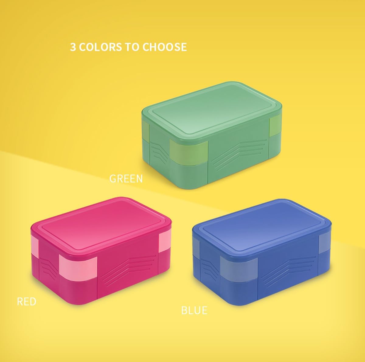 Lonchera Bento para niños, bandeja apilable a prueba de fugas, lonchera Bento de 7 compartimentos con recipientes para salsa a prueba de fugas,