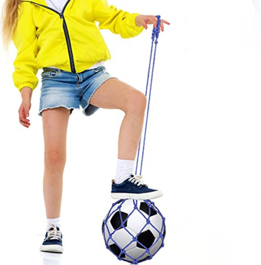 Sosoport Red de entrenamiento de patadas de fútbol para niños, diseño de pelota de fútbol, bungee entrenamiento, red de malabarismo, red de fútbol,