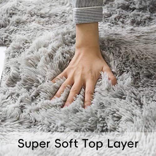 TOLORD Alfombras de área para dormitorio, sala de estar, 8 x 10 pies, antideslizante, duradera, esponjosa, peluda, alfombra de noche de felpa suave,