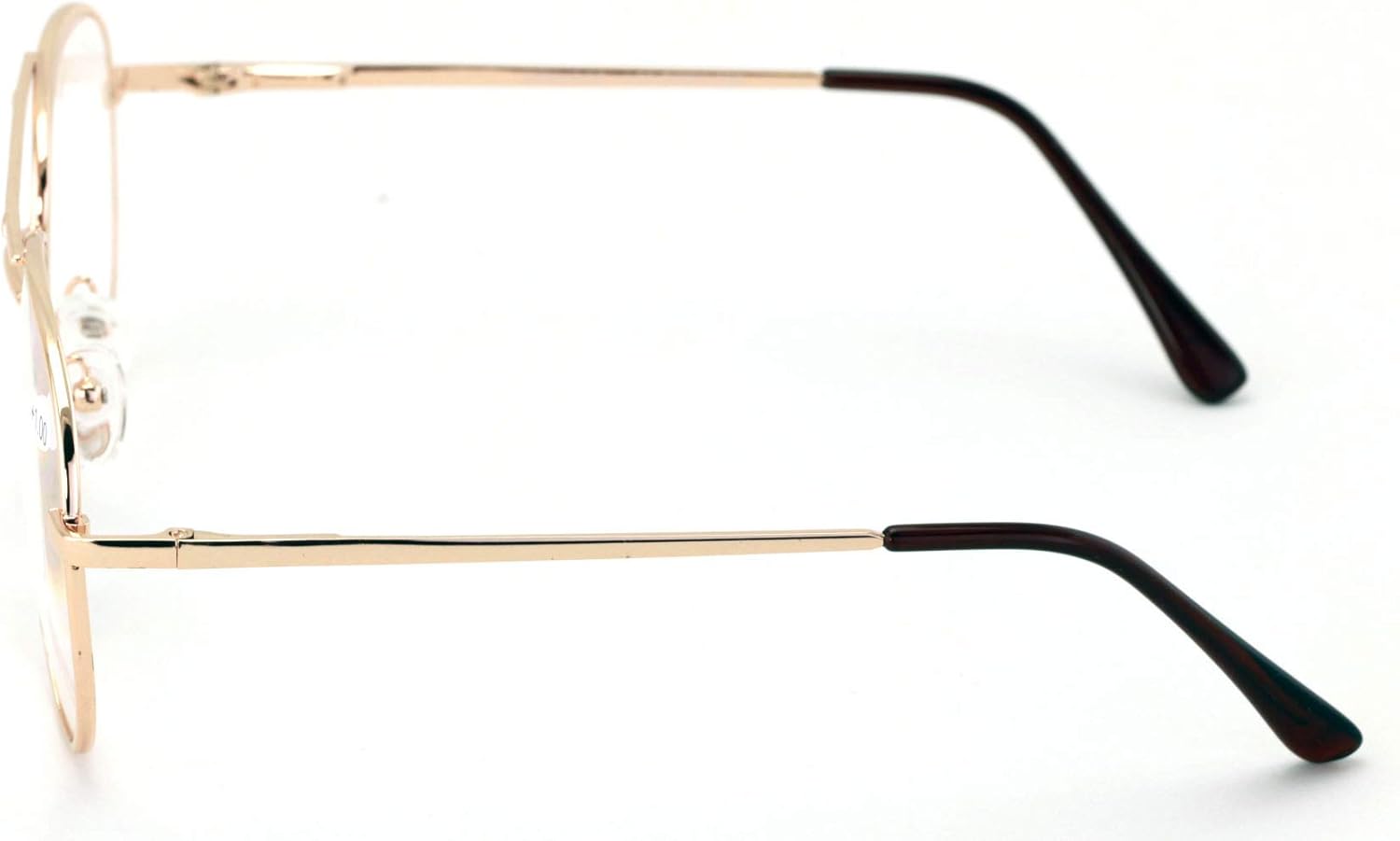 V.W.E. Gafas de lectura clásicas de metal – Lector de lágrima con bisagra de resorte