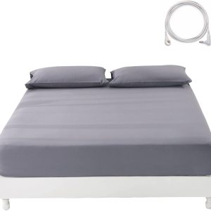 Sábanas de tierra para puesta a tierra, con bolsillos profundos de 15 pulgadas, sábana bajera ajustable tamaño California King Sábanas de tierra para puesta a tierra, con bolsillos profundos de 15 pulgadas, sábana bajera ajustable tamaño California King