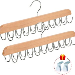 Percha de cinturón para armario con 20 ganchos máximo 60 cinturones, colgador de madera resistente para corbata y cinturón, ahorro de espacio, Percha de cinturón para armario con 20 ganchos máximo 60 cinturones, colgador de madera resistente para corbata y cinturón, ahorro de espacio,