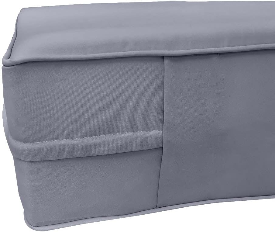 DBM IMPORTS *Solo funda*-Estilo 5 Fundas de almohada para colchón de sofá cama al aire libre con ribete de tubería tamaño individual-AD001