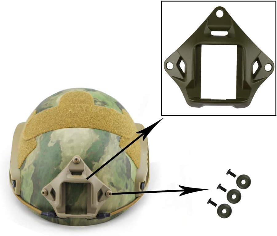 Casco táctico NVG montaje Shroud acero deportes cámara soporte base para ACH MICH OPS-Core casco rápido