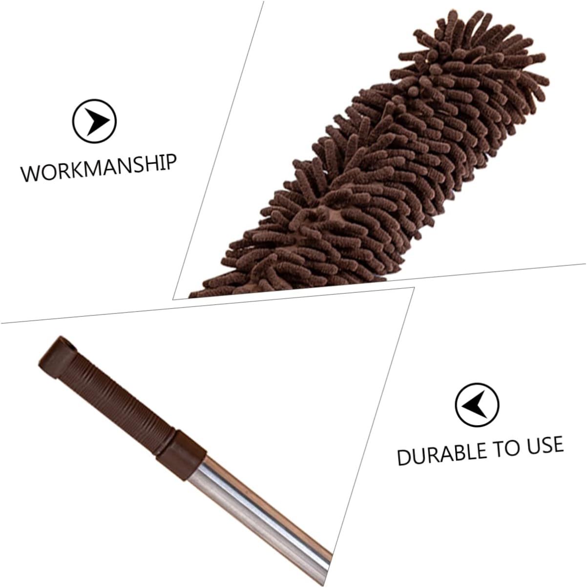 USHOBE Plumero retráctil Plumero de microfibra Trapeadores de microfibra Herramientas flexibles Herramienta de limpieza de mano de microfibra