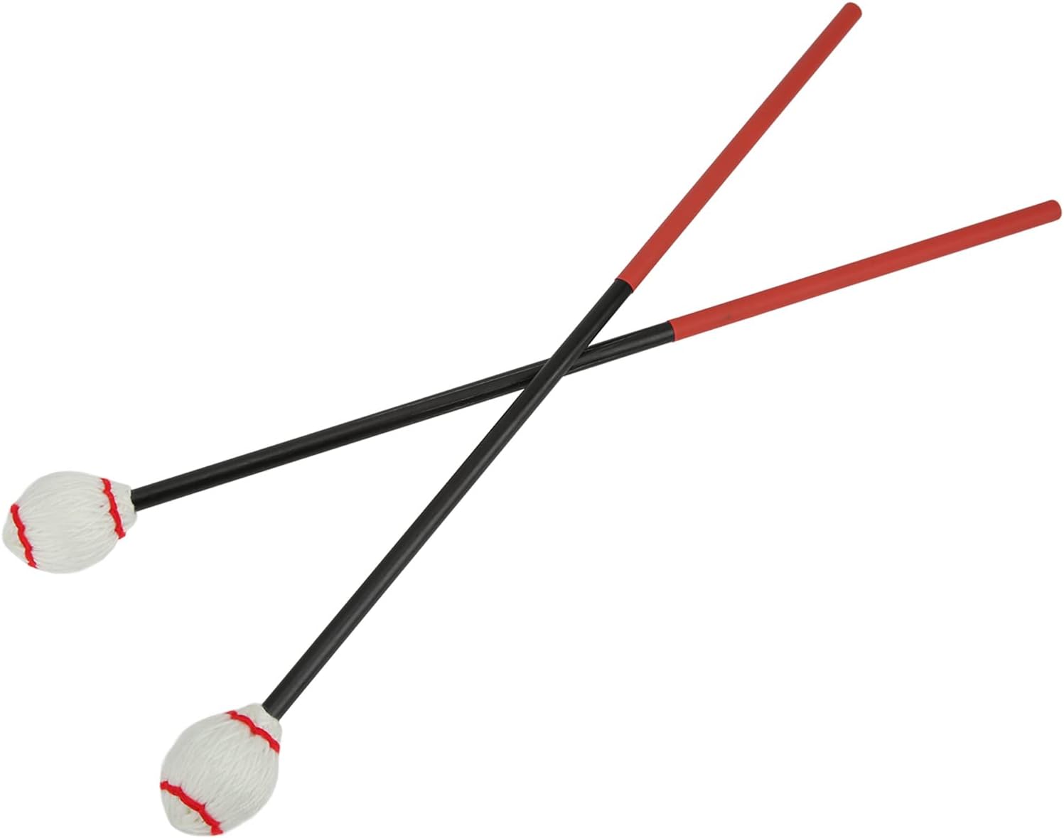 Marimba Mallets de hilo duro, mazos de marimba de percusión de marimba con cabeza de hilo medio, mazos de marimba para jugar con mango de madera