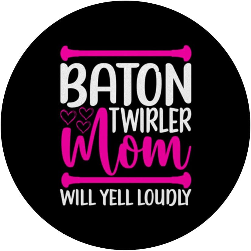 Baton Twirling Mom Outfit Majorette Baton Twirler Mom PopSockets Standard PopGrip