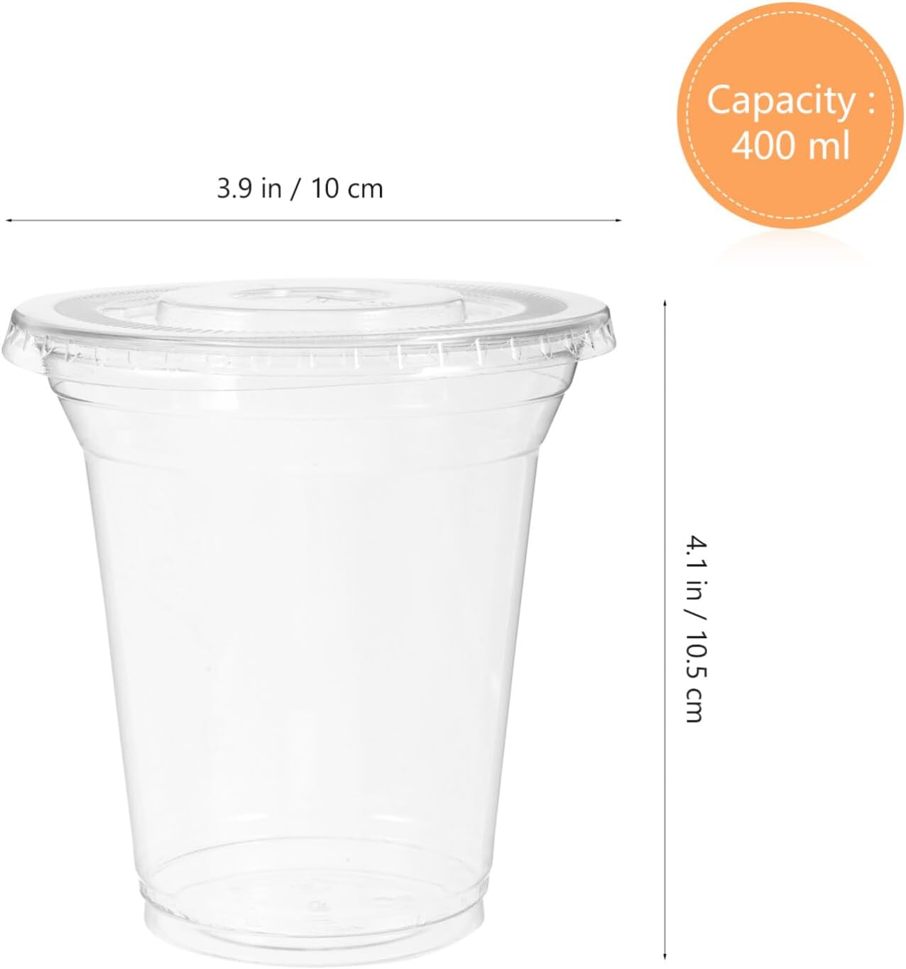 Kichvoe 10 tazas de plástico desechables taza de café con tapa tazas desechables transparentes tazas transparentes taza de plástico con tapa tazas