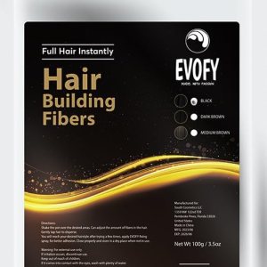Evofy Recarga de fibra capilar, para cabello fino y puntos calvos, fibras de construcción del cabello, natural e indetectable, cabello más grueso al Evofy Recarga de fibra capilar, para cabello fino y puntos calvos, fibras de construcción del cabello, natural e indetectable, cabello más grueso al