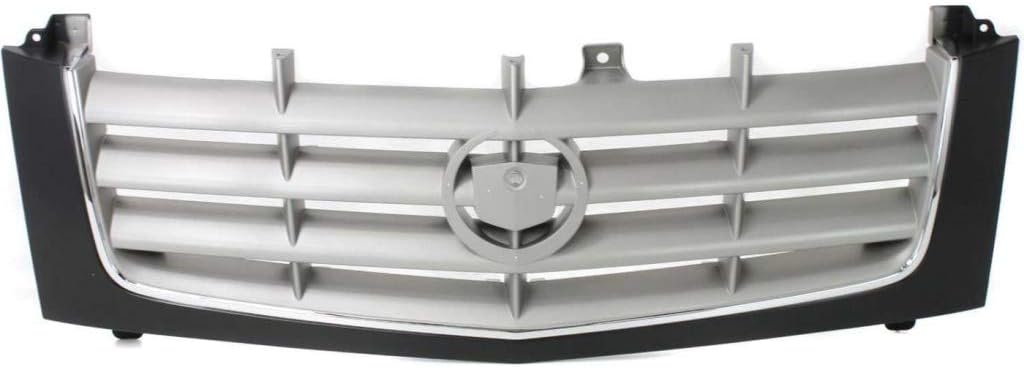Para Cadillac EscaladeEscalade EXT Grille Assembly 2002 03 04 05 2006  Inserto de barra transversal  Carcasa e inserto pintable  con inserto cromado