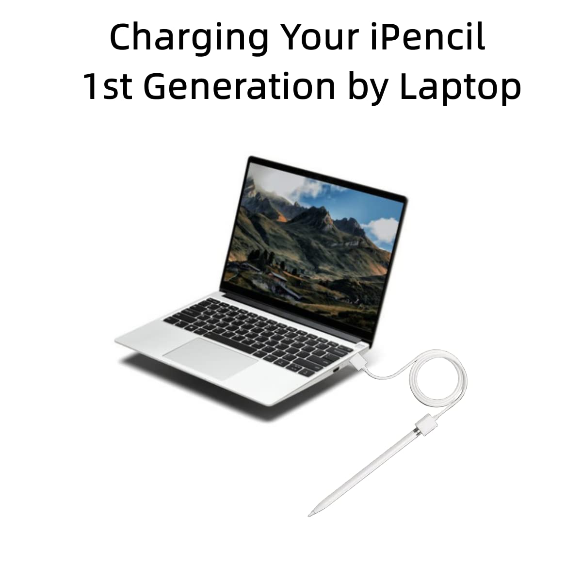 Cargador de lápiz Apple, cargador USB A a Apple Pen, adaptador de lápiz Apple compatible con Apple Pencil de 1 generación (1 paquete, 3.31)