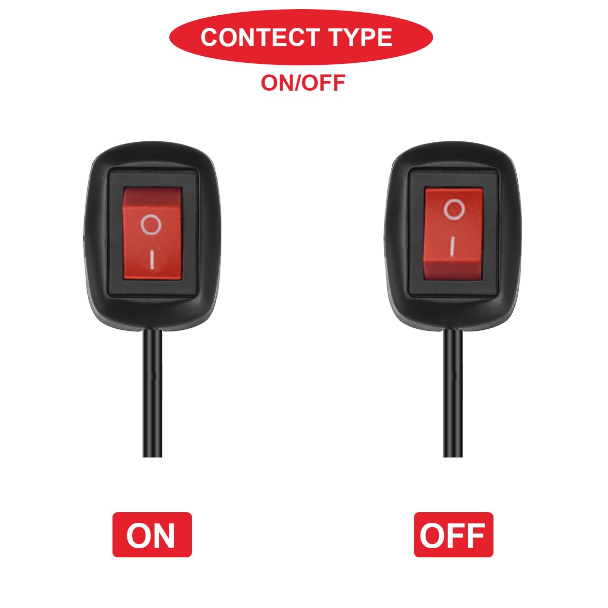 Interruptor basculante para coche, interruptor de encendido y apagado, interruptor de botón de 12 V, interruptor de tira de luz LED, interruptor de