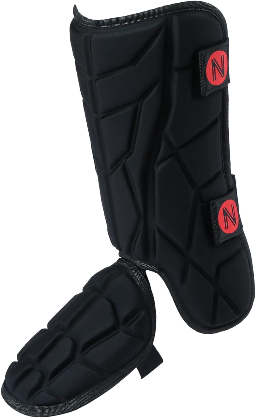 NURIBASE Protectores de piernas de bateador, protector de piernas de béisbolsoftbol, tamaño adulto y juvenil