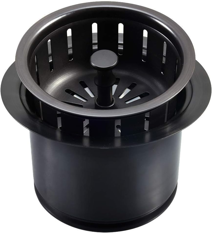 Kit de brida extendida de acero inoxidable con colador de cesta y tapón de drenaje para desagüe estándar de fregadero de 3 12 pulgadas, brida de