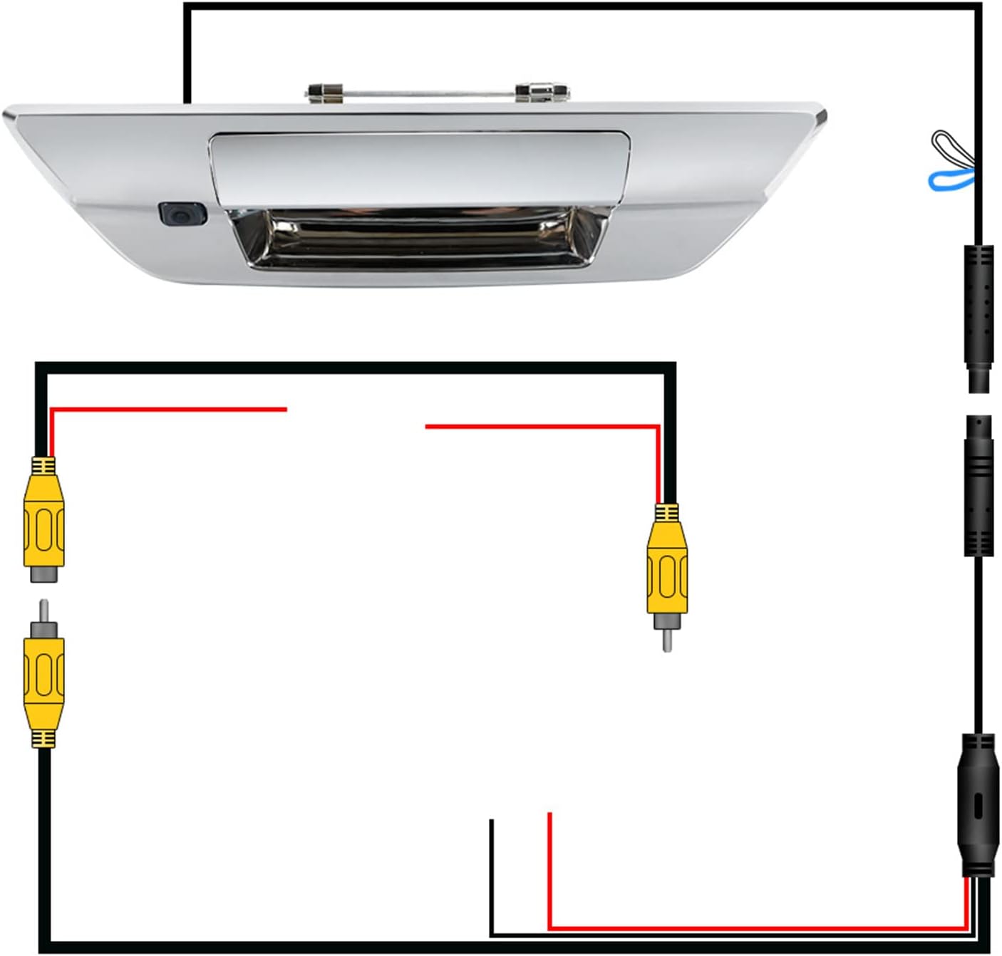 Cámara de respaldo inversa, Fydun DC 12 V IP68 impermeable ángulo de visión de 110  visión nocturna cámara de respaldo para automóvil Hilux Revo