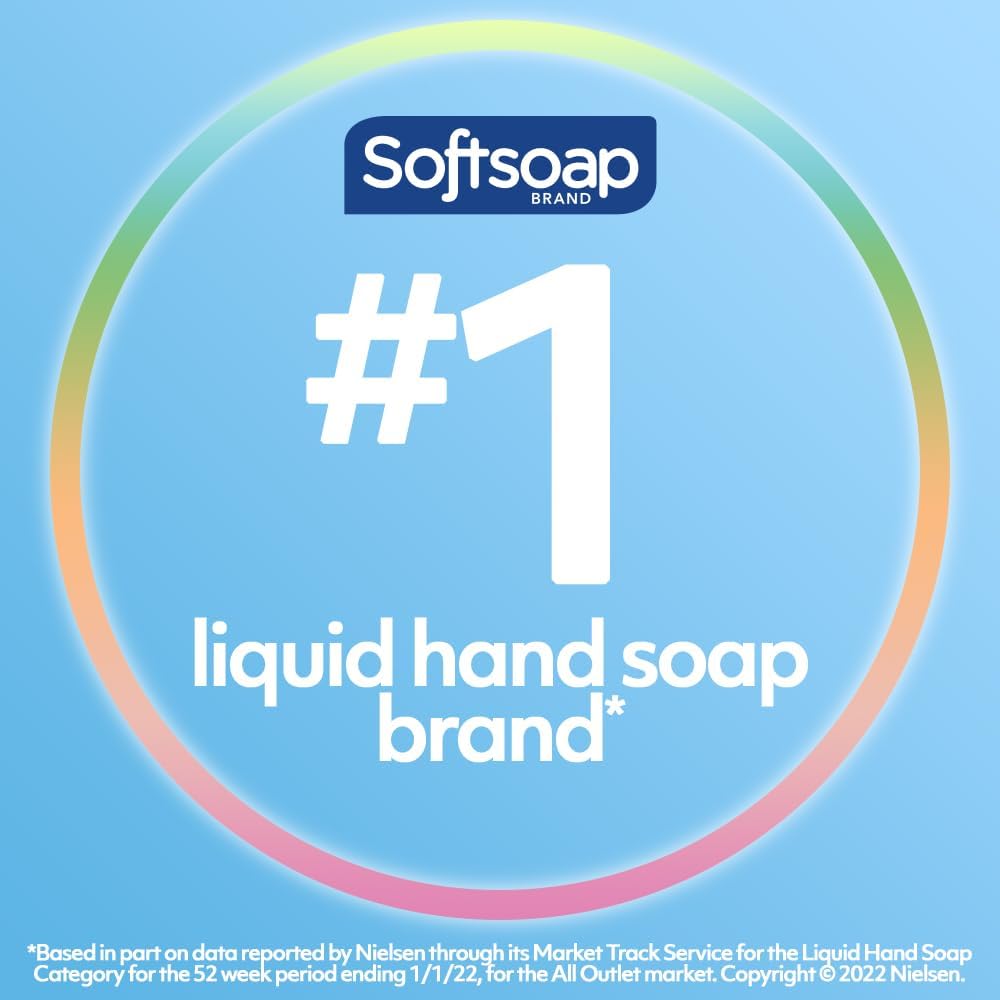 Softsoap Repuesto de jabón líquido antibacteriano para manos, refrescante y limpio, jabón de manos hidratante, 1 galón (paquete de 4)