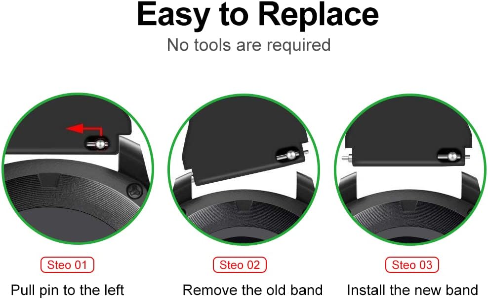 Anuoli Correa de repuesto compatible con Garmin Forerunner 245, 0.78 pulgadas para Galaxy Watch 55 Pro, Garmin Vivoactive 3 Forerunner 645245 Music