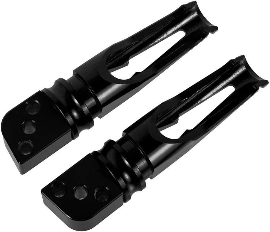 Rear Motorcycle Footpegs CNC Aluminum Accessories for Yamaha YZF R6 2006-2017 for R1SM 2009-2014 (Black)