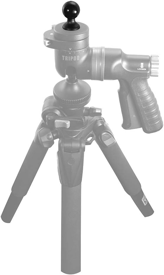 ARKON SP142025MM – Trípode de perno de cámara de 14 pulgadas 20 a 0.984 in Adaptador de bola giratoria (negro)