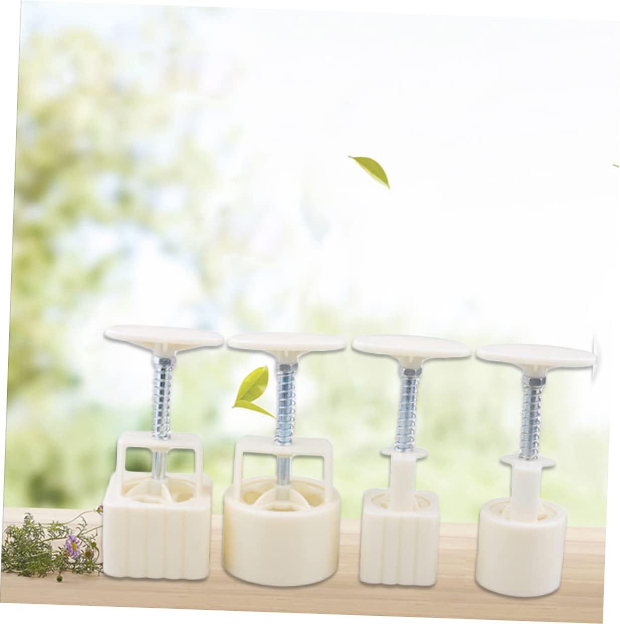 HOMSFOU 32 piezas de prensa de galletas de pastel de flores, decoración de bricolaje pastel de luna de rosa, molde de postre de flores, prensa de