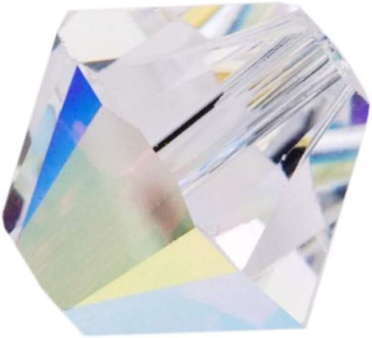 500 cuentas de cristal bicono facetadas sueltas Preciosa auténticas de 0.157 in (0.16 pulgadas) de cristal pequeño AB compatibles con cristales de