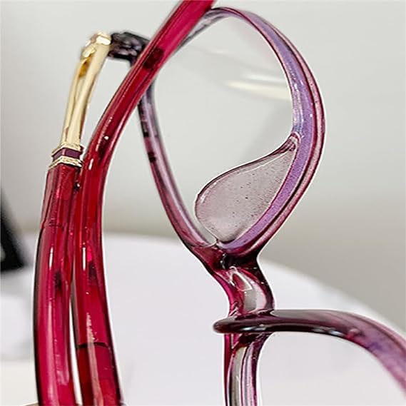 Gafas de lectura ligeras de metal antiluz azul para mujer