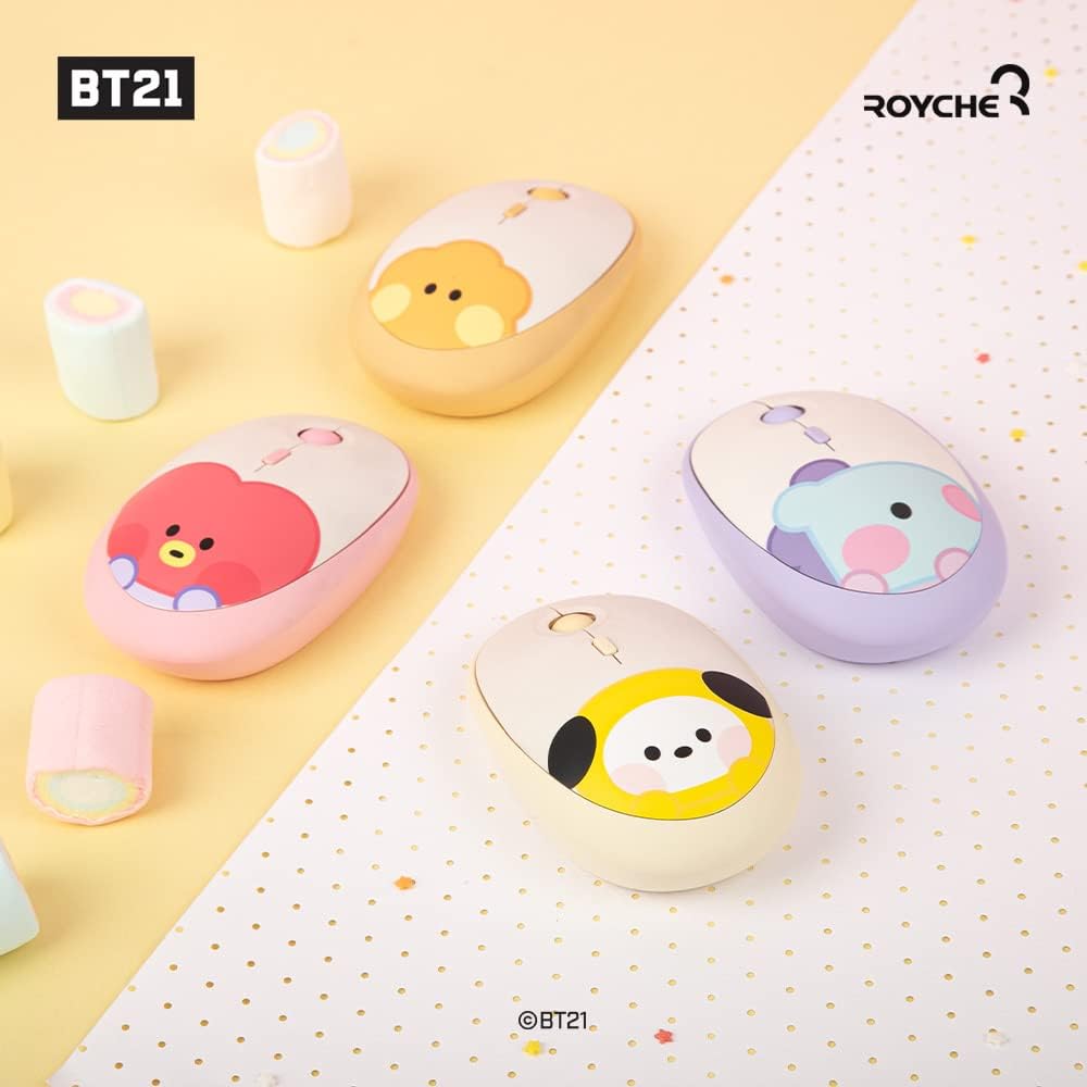 BT21 Minini Multi Emparejamiento inalámbrico silencioso ratón para computadora (KOYA)