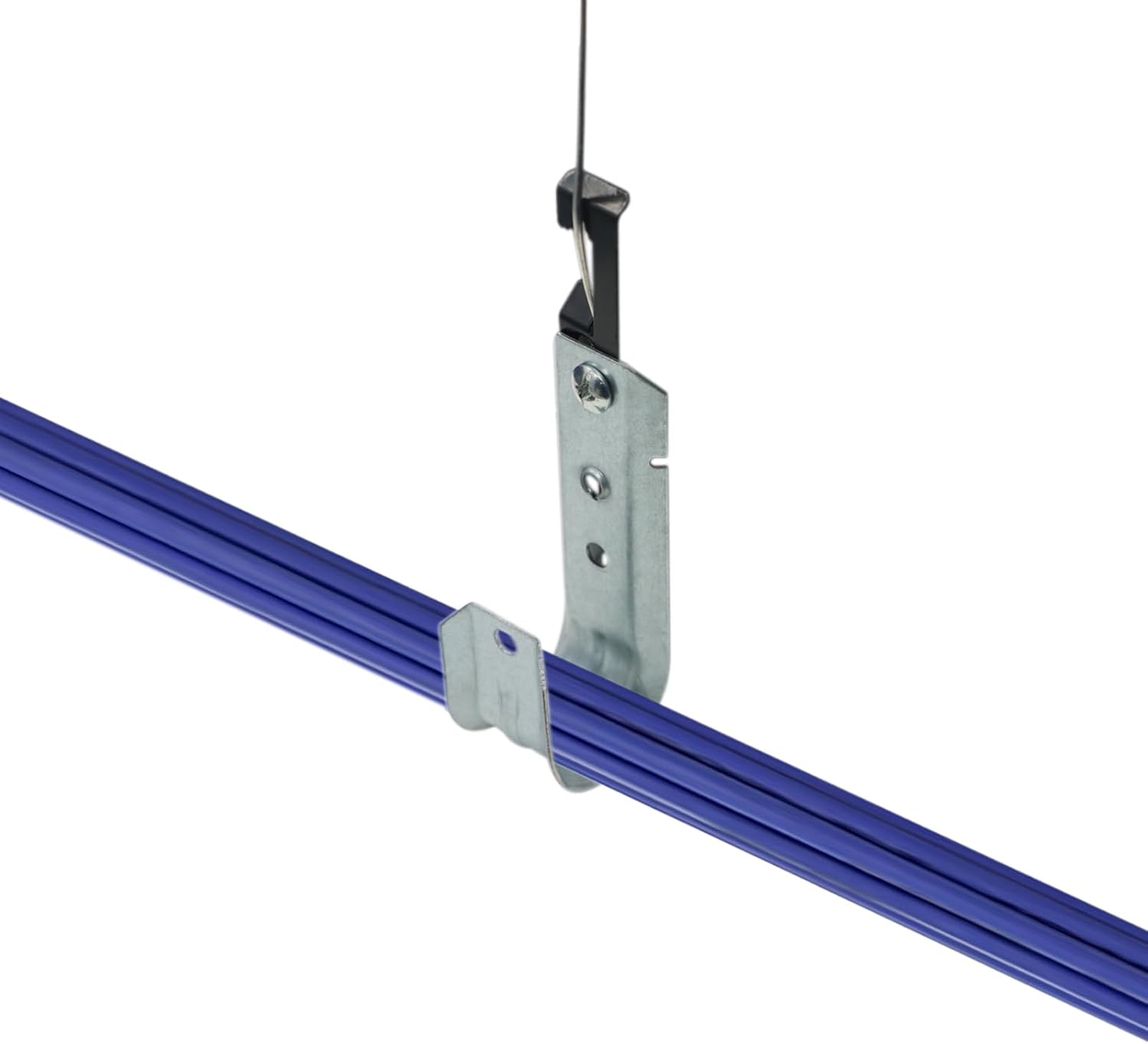 Xadnitu Soporte de cable de 1 516 pulgadas, gancho en J con clip en W, soporte de cable de metal resistente, ganchos en J para fijar rejilla de