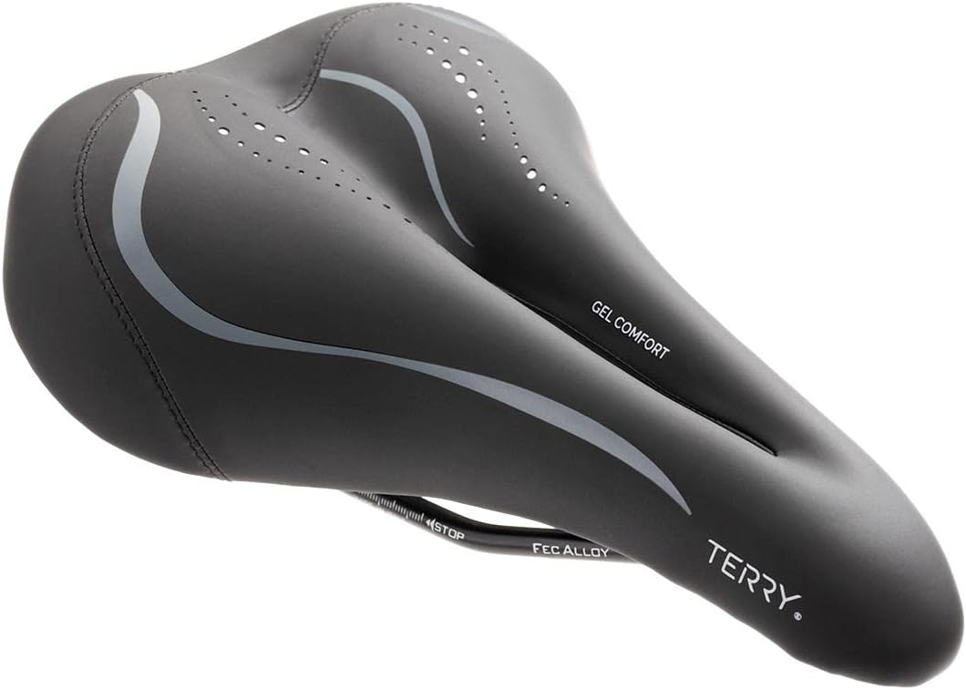Terry Liberator X Gel Italia – Sillín de bicicleta para mujer, cómoda capa de gel fina debajo de la cubierta sintética Dura-Tek