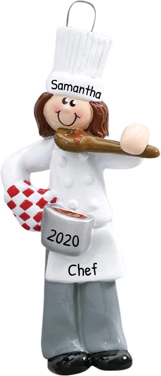Adorno de chef personalizado 2024  Adorno de panadería adornos de cocina para árbol de Navidad, adorno de comida con temática de cocina, adornos de