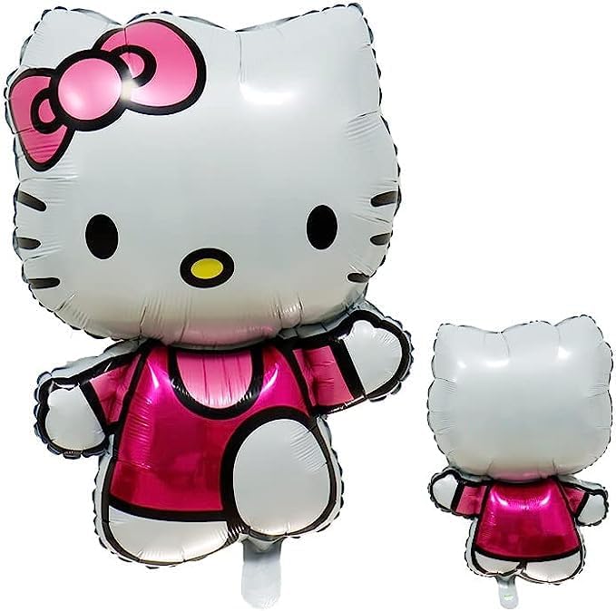 Cartel de feliz cumpleaños de 24 piezas con texto en inglés “Hello, Kitty Happy Birthday”  Conjunto divertido para decoración de fiesta  Decoración