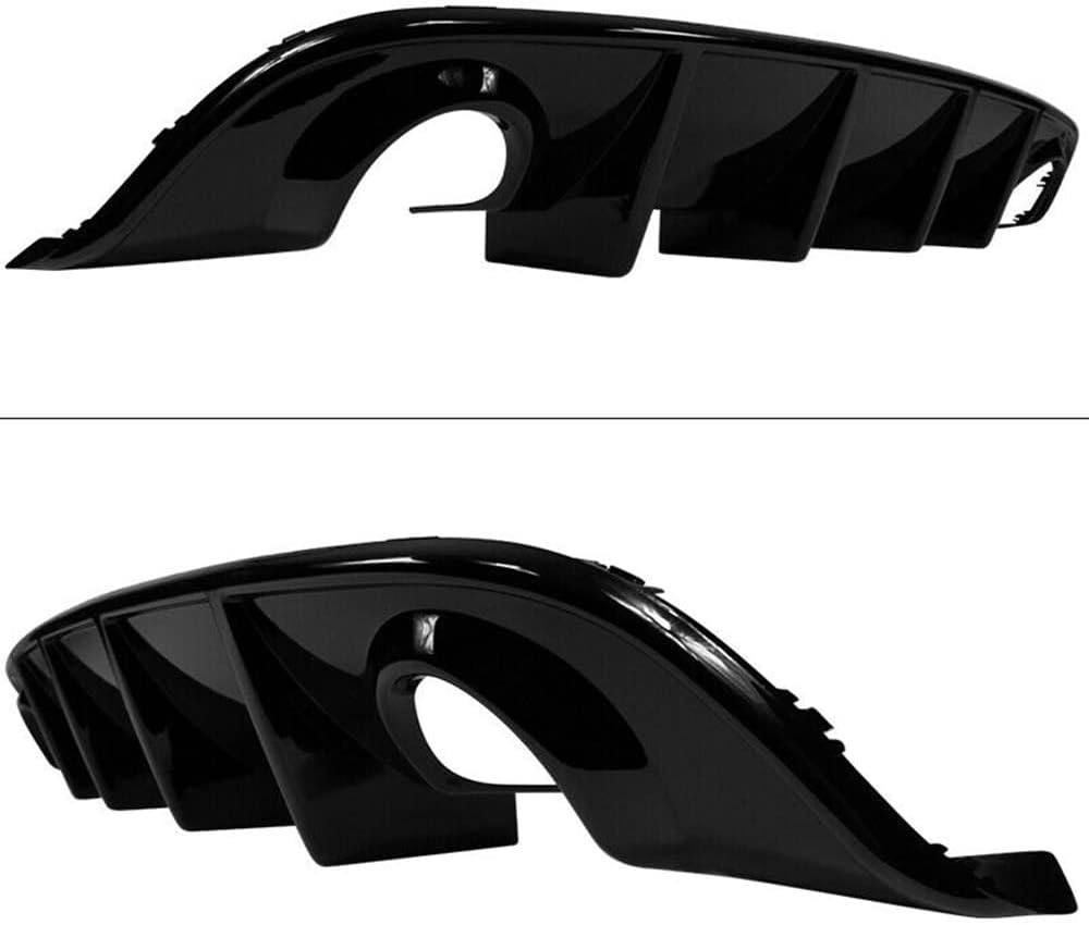 Difusor de parachoques trasero compatible con Dodge Charger SRT 2015-2022 Scat Pack Daytona OE estilo cenefa divisora de cuerpo trasero (negro