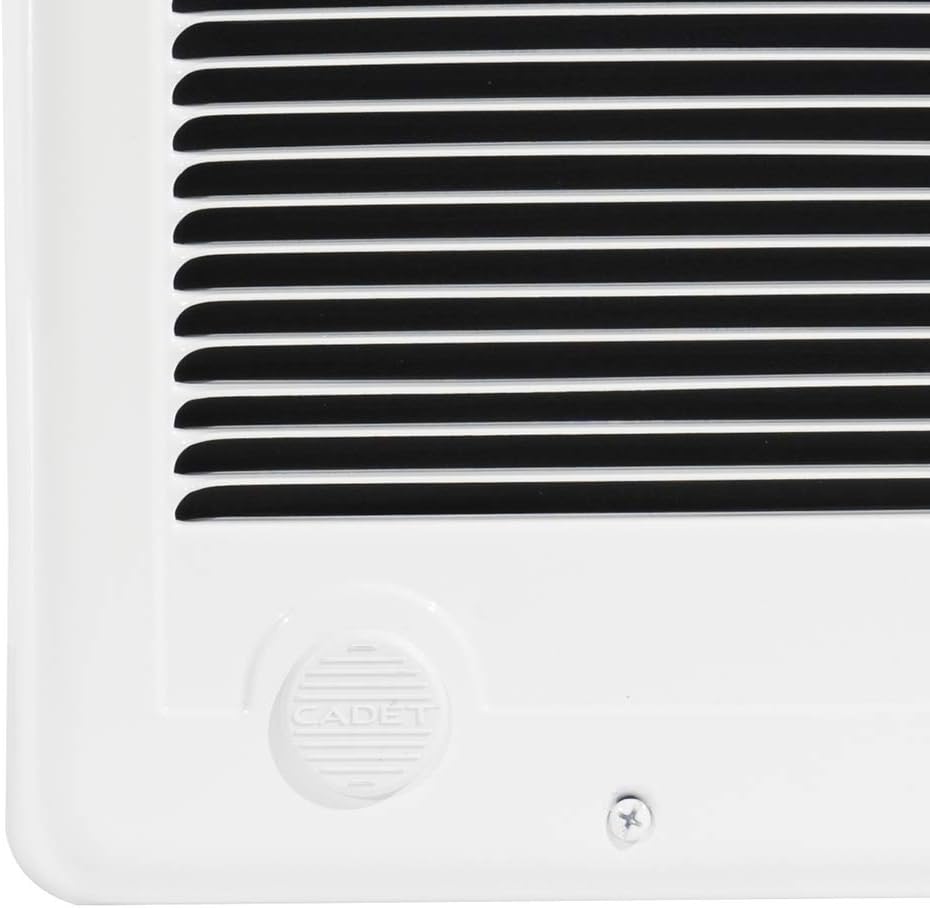 Cadet Com-Pak Calentador de pared eléctrico unidad completa sin termostato (Modelo CSC151W, Parte 67553), 5120 BTU, 120 voltios, 1500 vatios, blanco
