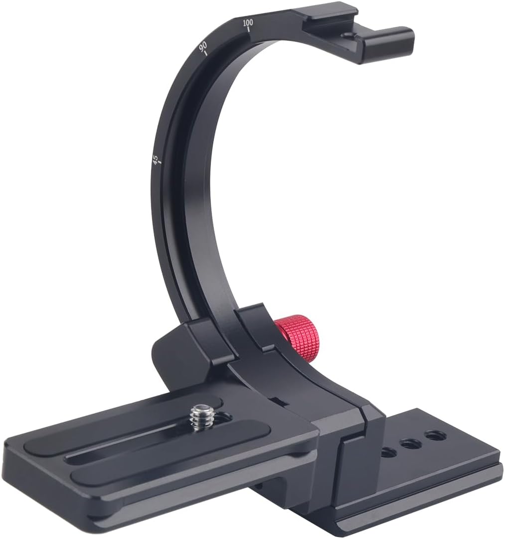 Placa giratoria de montaje de collar horizontal a vertical soporte C para cámaras DSLR, más rápido que el soporte L, para trípodes tipo Arca, 14″ y
