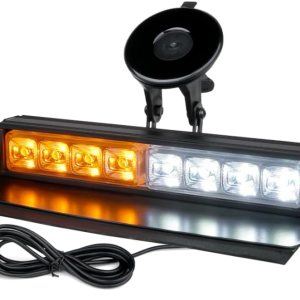 LUMENIX Luces estroboscópicas de emergencia para salpicadero, cubierta de parabrisas, color blanco ámbar, barra de luz de advertencia de peligro de LUMENIX Luces estroboscópicas de emergencia para salpicadero, cubierta de parabrisas, color blanco ámbar, barra de luz de advertencia de peligro de